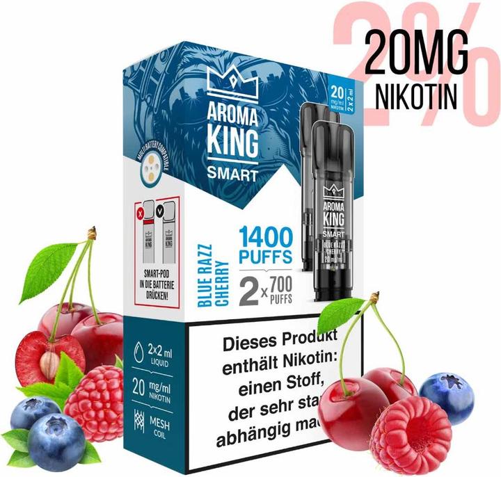 Actual product image Aroma King SMART 2 PODs Blue Razz Cherry (Cherry, Raspberry)