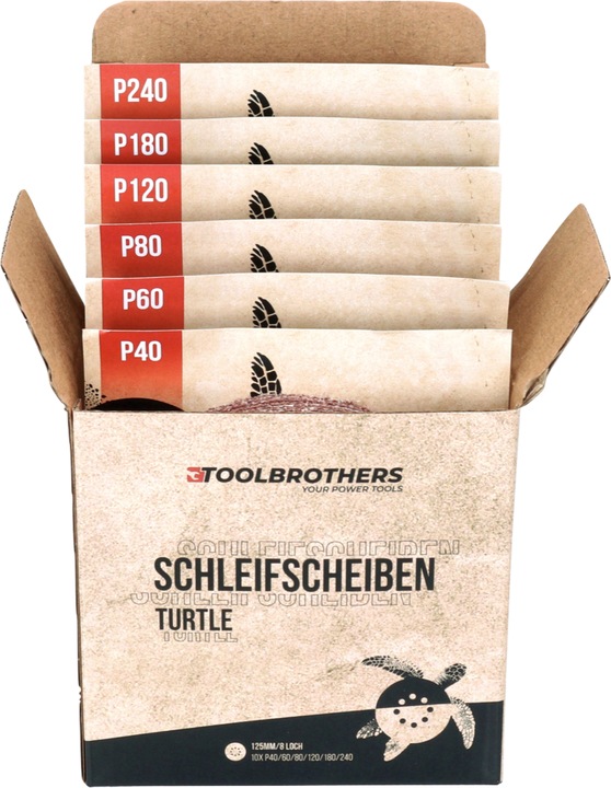 Productafbeelding DeWalt DCW 210 N accu excentrische schuurmachine 18 V 125 mm borstelloos Solo + 1x Toolbrothers TURTLE (Excentrische schuurmachine)