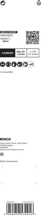 Actual product image Bosch Professional Zubehör EXPERT 'Wood with Metal Demolition' S 1267 XHM reciprocating saw blade, 1 piece