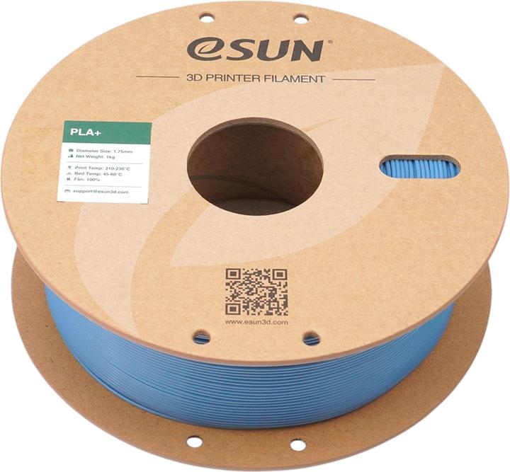 Actual product image eSUN PLA+ Dunst Blau Filament 1.75mm 1Kg (PLA+, 1.75 mm, 1000 g, Blue)