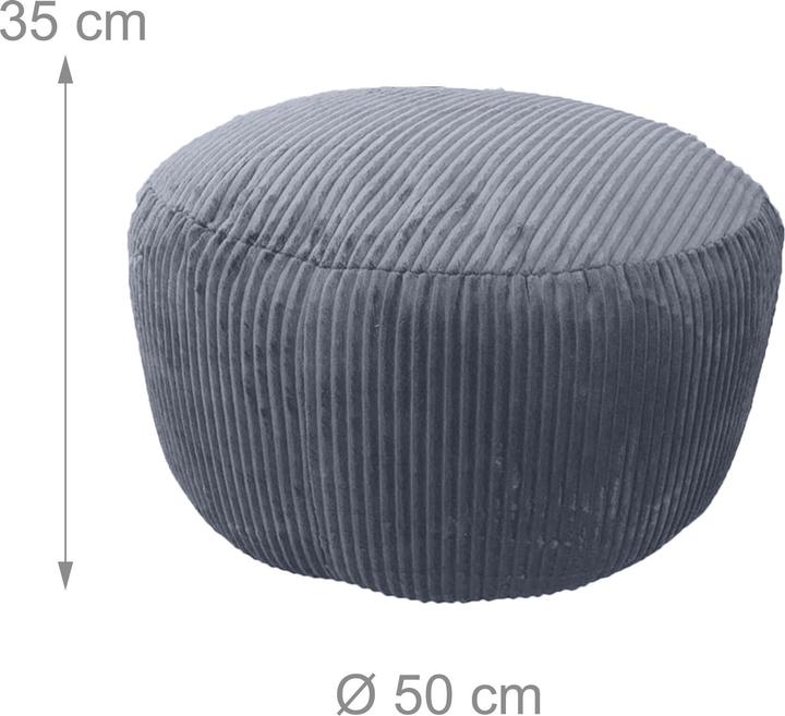 Actual product image Relaxdays Cord pouf