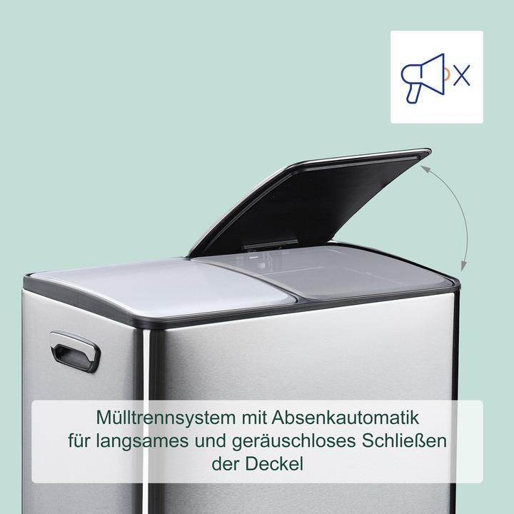 Produktbild Relaxdays Mülleimer Küche 2x 30 Liter (60 l)