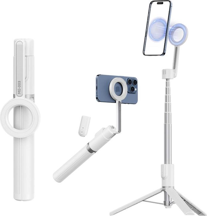Actual product image Ulanzi AB403 Magnetic Selfie Stick Pro White