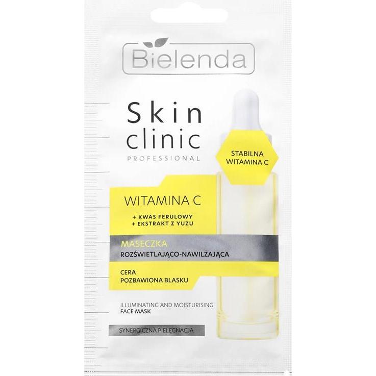 Bielenda , Maschera Viso, Maschera Professionale Illuminante E Idratante Skin Clinic