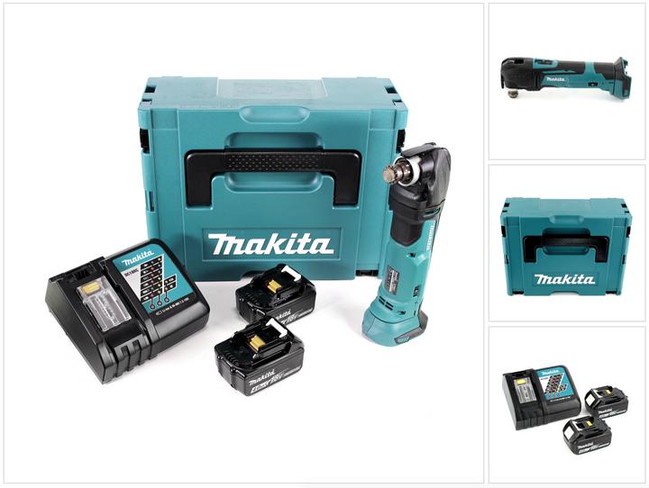 Actual product image Makita DTM 51 RMJ 18V Utensile multifunzione a batteria in valigetta Makpac + 2x battery BL 1840
