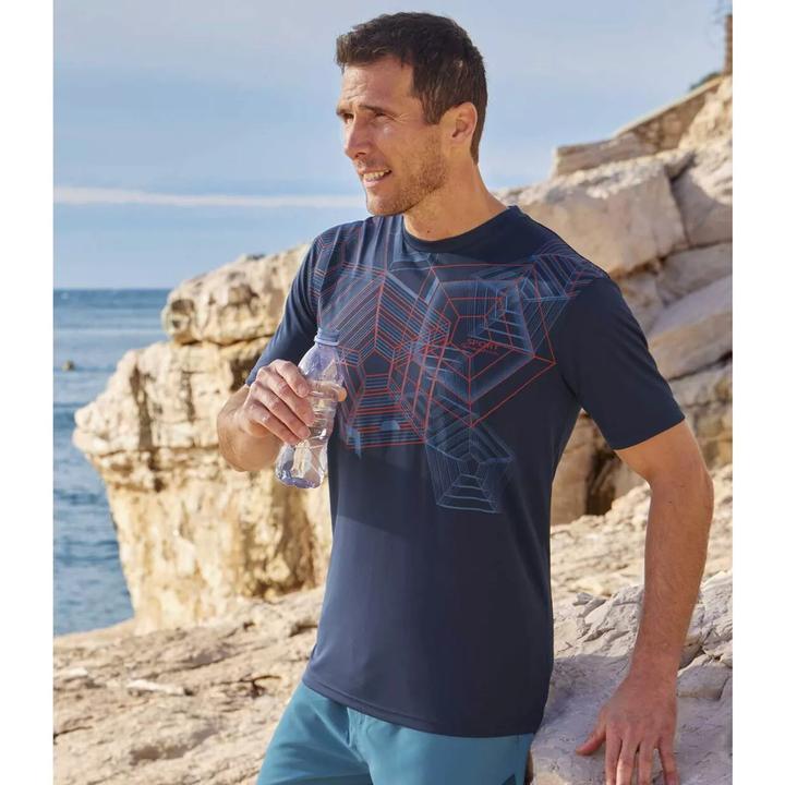Actual product image Atlas For Men Mens Printed T-Shirt (Pack Of 2) (M)