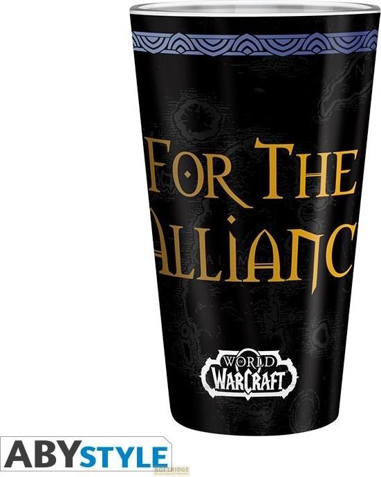 Actual product image ABYstyle WORLD OF WARCRAFT - Large Glass - 400ml - Alliance - box x2