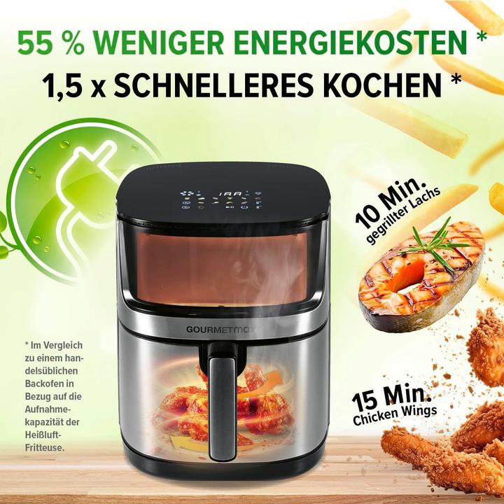 Actual product image Gourmetmaxx Digital Air Fryer with Touch Display and Timer