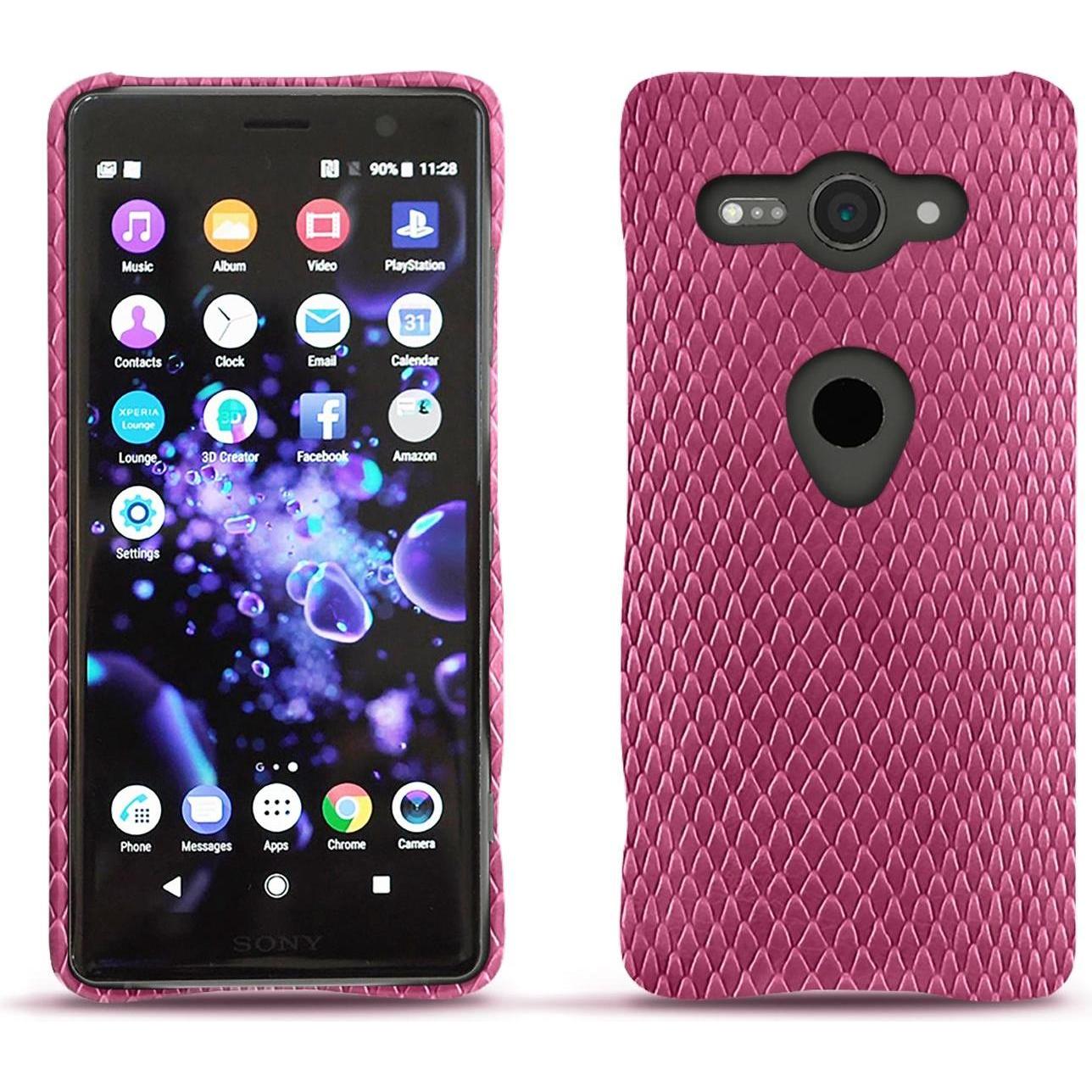 Noreve Lederschutzhülle (Sony Xperia XZ2 Compact), Smartphone Hülle, Rosa