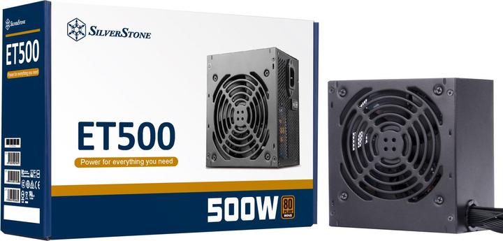 Produktbild Silverstone SST-ET500-B - Strider Essential Serie, 500W 80 Plus Bronze ATX flüsterleises PC-Netzteil (500 W)