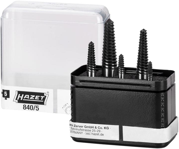 Image du produit HAZET Jeu d'extracteurs des vis 840/5 ∙ Nombre d'outils : 5
