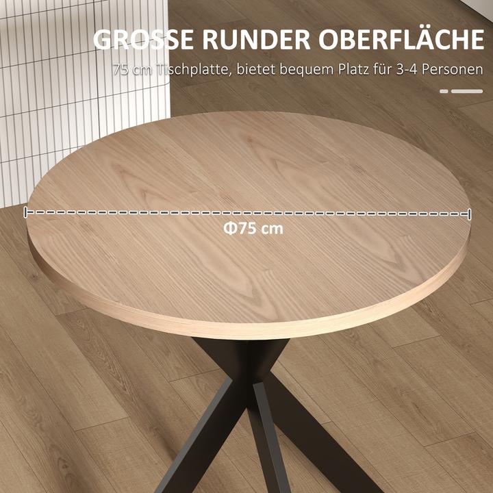 Produktbild Homcom Esstisch MDF, Stahl Braun