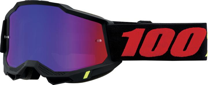 Actual product image 100% Goggles Accuri 2 Morphuis -Mirror Red-Lens Blue (Black Red, Mirror Red)