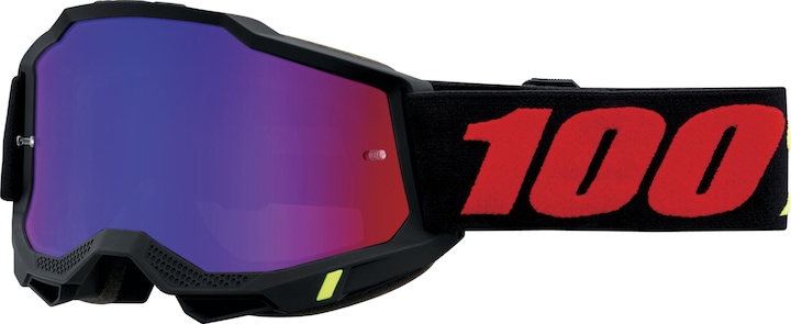 Actual product image 100% Goggles Accuri 2 Morphuis -Mirror Red-Lens Blue (Black Red, Mirror Red)