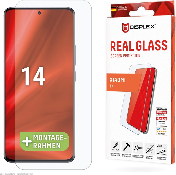 Image du produit Displex Real Glass, 2D Panzerglas + Handyhülle (1 pièce(s), Samsung Galaxy A55)