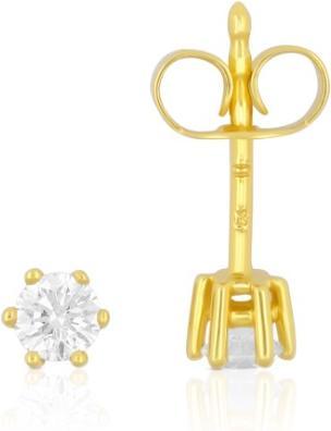 Actual product image Muau Stud earrings 6-handle setting (750/18K yellow gold)