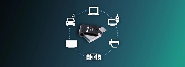Immagine prodotto Philips FM64DC152B/00 (64 GB, USB-A, USB-C, USB 3.1)