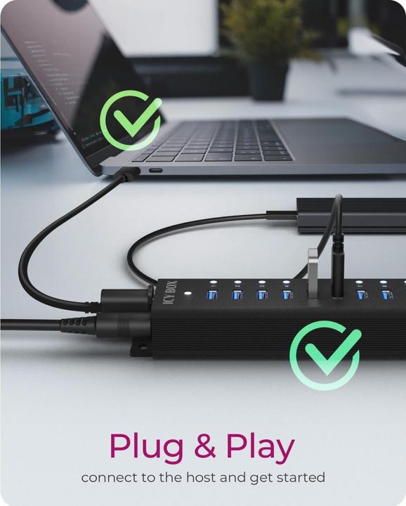 Produktbild Icy Box IB-HUB1717-U3 (USB-C, 17 Ports)
