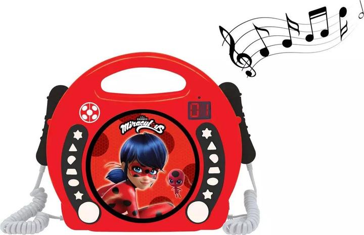 Actual product image Lexibook Miraculous Portable CD Player with 2 Microphones