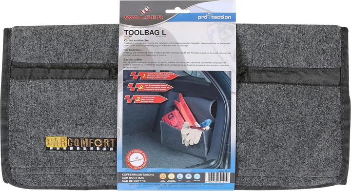 Image du produit Walser Sac de coffre Toolbag taille L, sac de rangement pour voiture gris 50x16x21cm