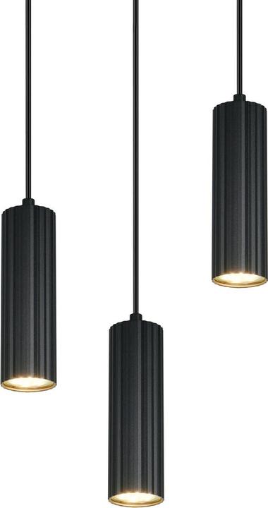 Immagine prodotto Trio 367730332 Soka GU10 Pendelleuchte 3-fach ⌀28cm Schwarz Matt (GU10)