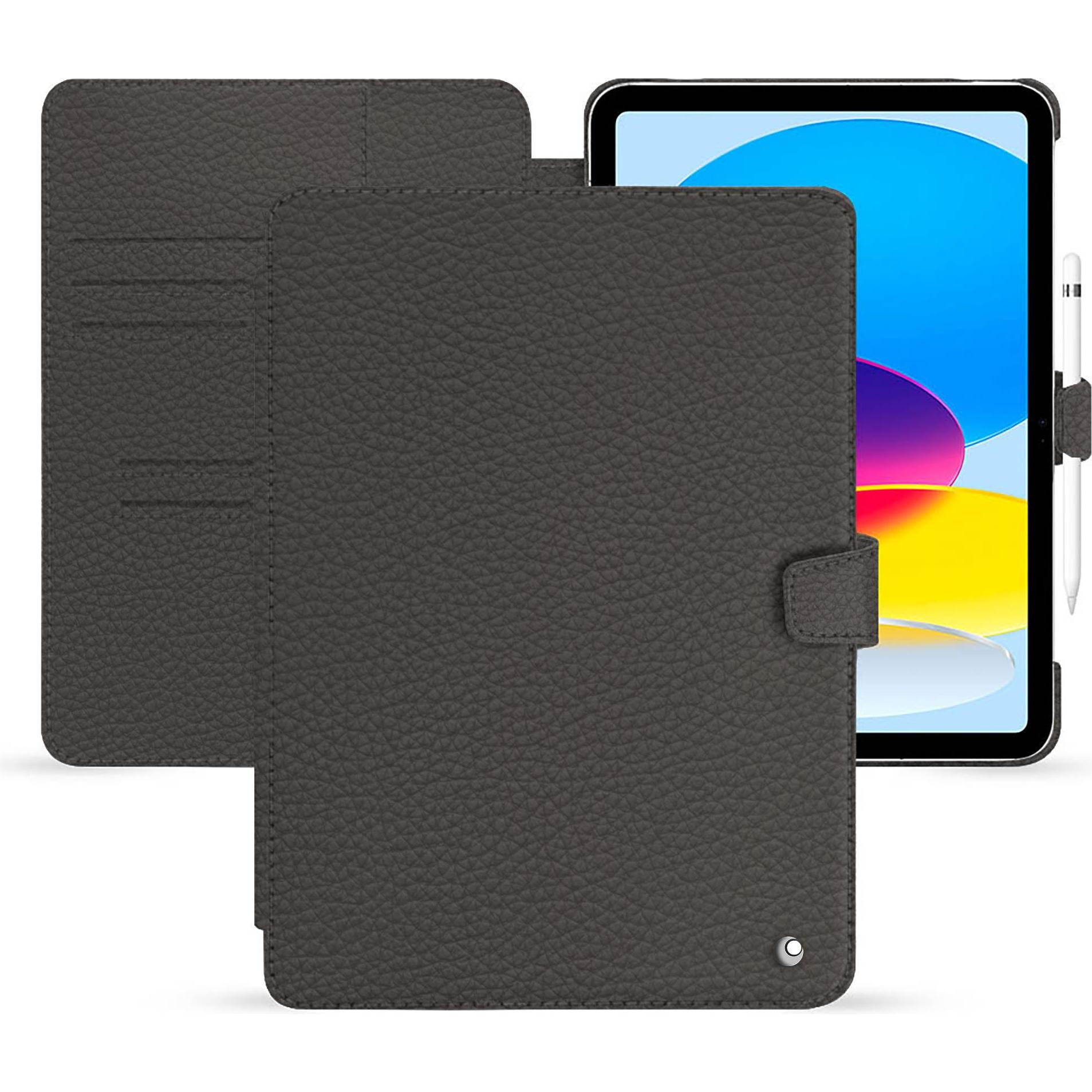 Noreve Lederschutzhülle Apple iPad (2022) (iPad 2022 (10. Gen)), Tablet Hülle, Grau