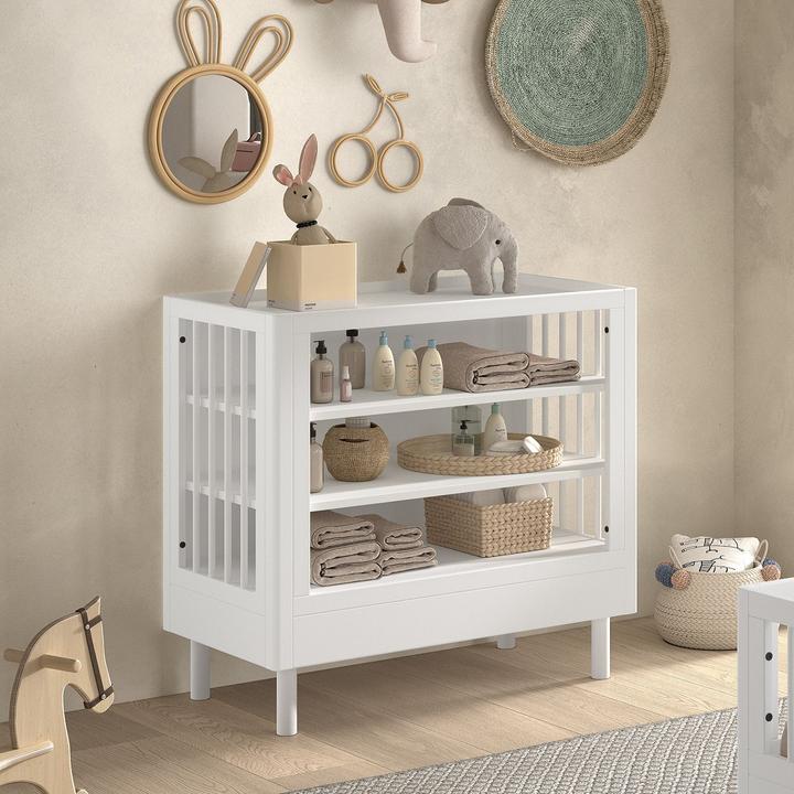 Produktbild Vipack Babyzimmer Forrest Buche 3-teilig Set B (Babybett, Wickelkommode)