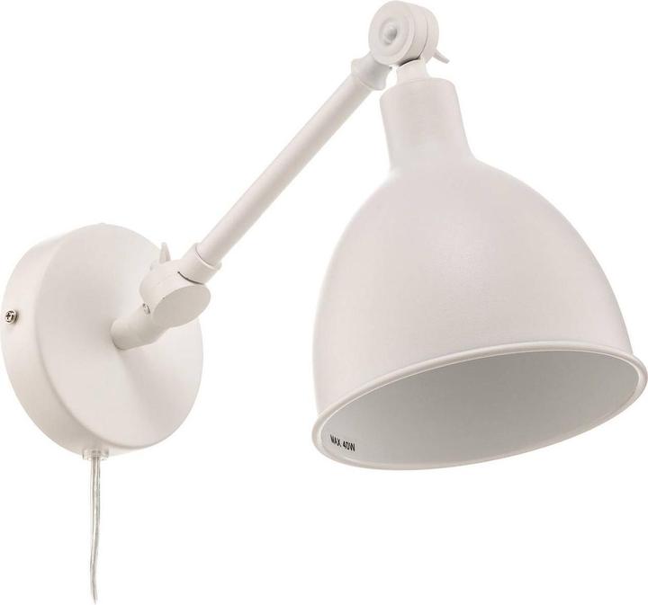 Actual product image By Rydens Bazar mini wall lamp with plug white (E27)