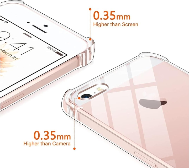 Immagine prodotto Screenguard Apple iPhone 5/5S/SE Custodia Crystal Soft Airbag Bumper (Apple iPhone 5)