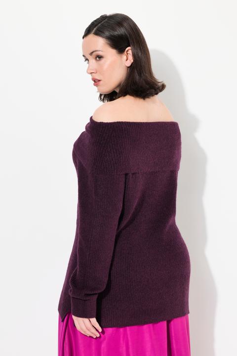 Produktbild Ulla Popken Pullover, Schulterausschnitt, Langarm, weicher Feinstrick (50, 52)