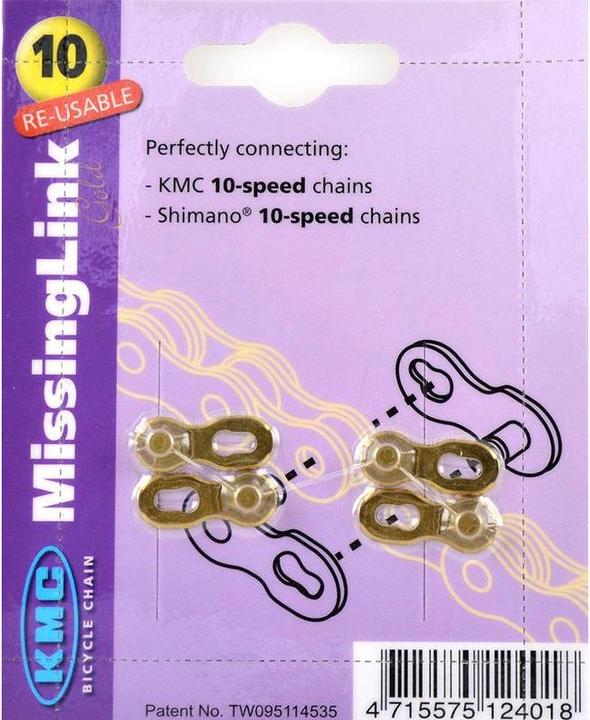 Actual product image KMC 10R Ti-N Gold (10-speed)