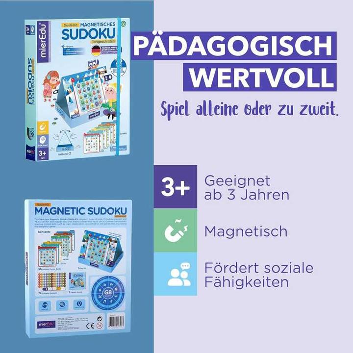 Produktbild mierEdu Game - Magnetic Sudoku Battle Kit (advanced) - (ME333) (Deutsch, Englisch, Französisch, Italienisch, 2 Spieler)