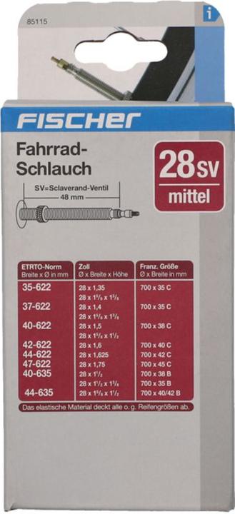 Produktbild Fischer Fahrrad-Schlauch (Presta (SV), 28", 48 mm)