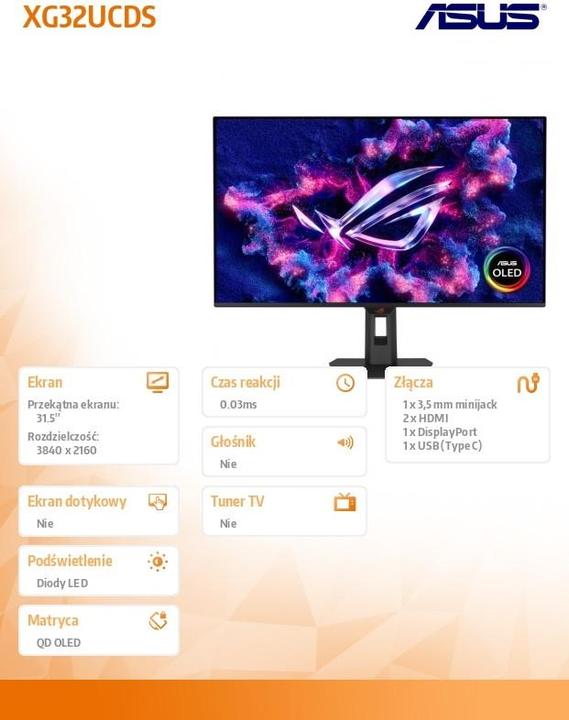 Produktbild ASUS ROG Strix XG32UCDS (3840 x 2160 Pixel, 31.50")