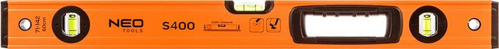 Actual product image Neo Aluminium-Wasserwaage S 400, 3 Libellen, Griff, 60 cm (60 cm)