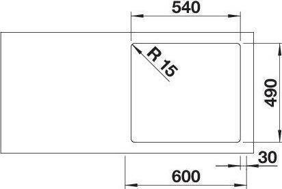 Produktbild Blanco Claron 500-IF/A (Einbauspüle, 56 cm, 51 cm)