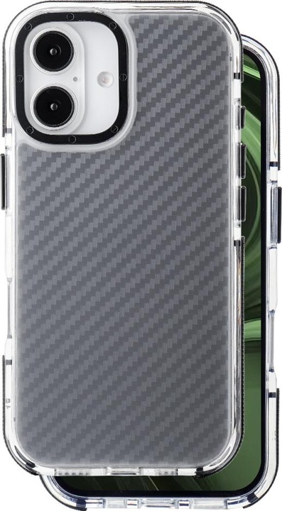 Image du produit OEM Coque en carbone acrylique pour iPhone 16 6,1" noir (Apple iPhone 16)