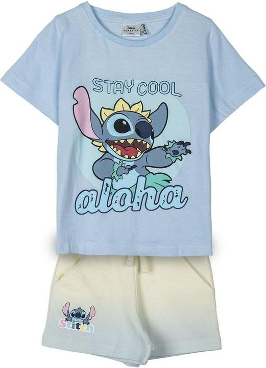 Stitch Schlafanzug Für Kinder Hellblau (104)