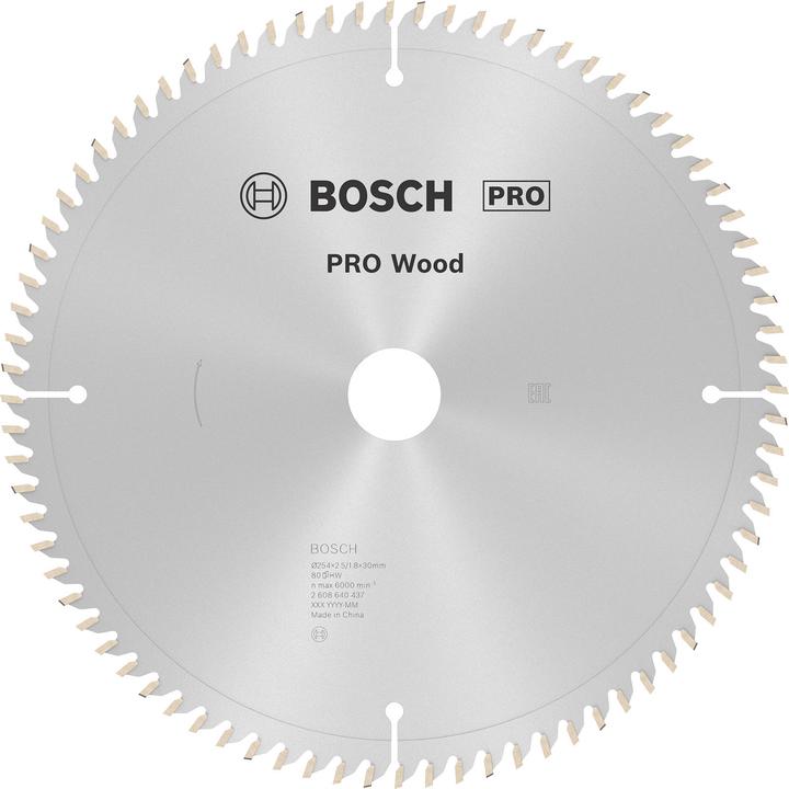 Produktbild Bosch Professional Zubehör PRO Wood Kreissägeblatt, 254 x 2.5 x 30 mm
