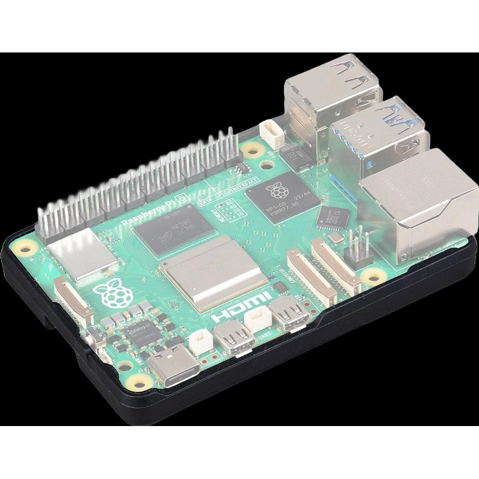 Raspberry Pi Official Bumper Case for 5, Entwicklungsboard Zubehör, Schwarz