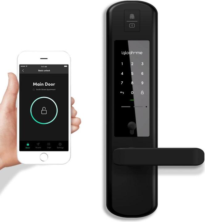 Produktbild Igloohome Mortise 2+ (Bluetooth, Fingerabdruck, Mechanische Zahlenkombination, Schlüssel, Schlüsselkarte, Smartphone)