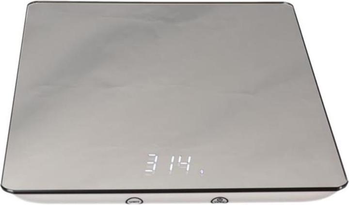 Actual product image Perel DIGITAL KITCHEN SCALE - 5 kg / 1 g - MIRROR EFFECT