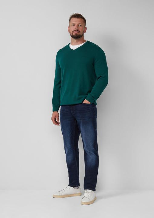 Actual product image s.Oliver Strickpullover Strickpullover mit Logo-Stickerei (XXL)