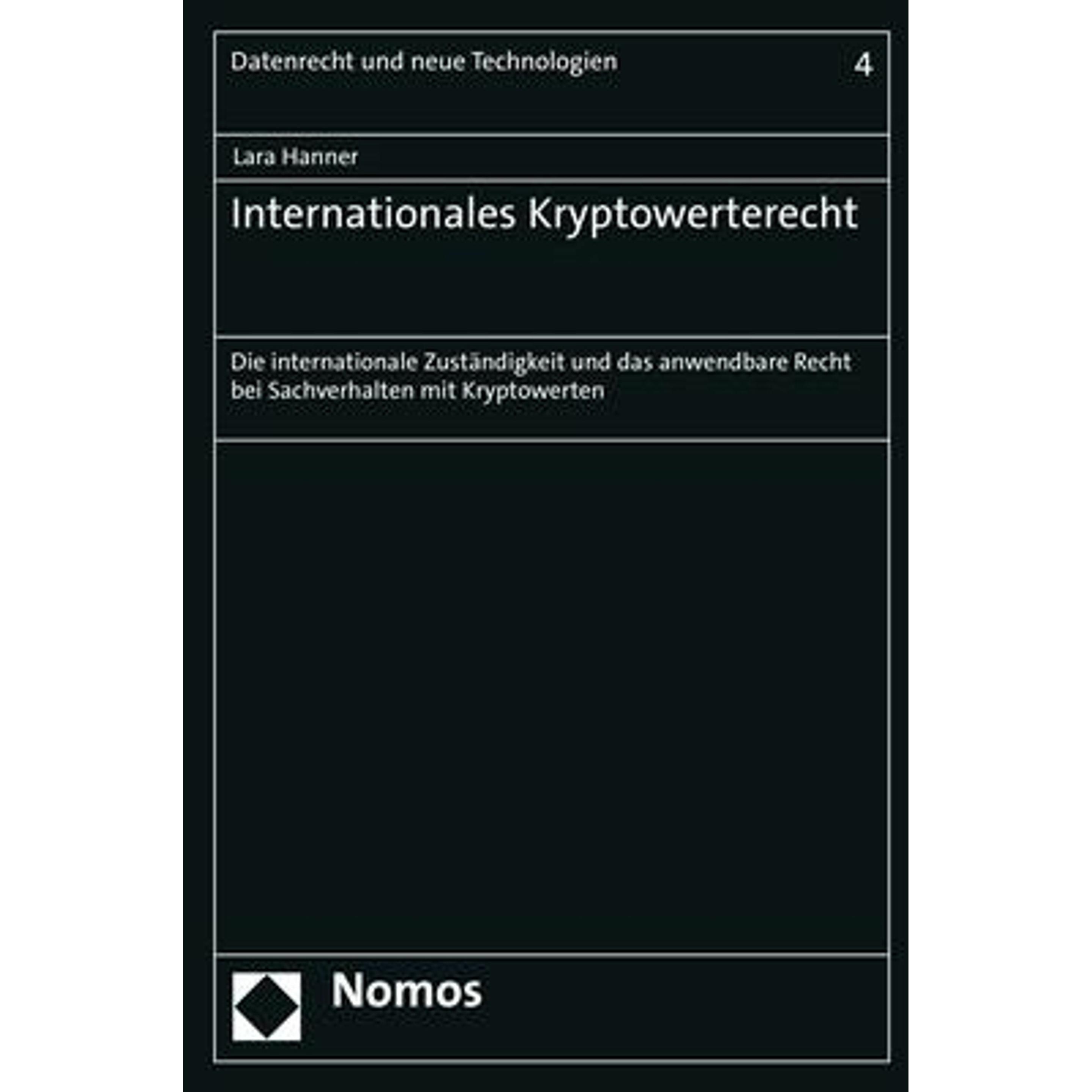 Internationales Kryptowerterecht, Fachbücher von Lara Hanner