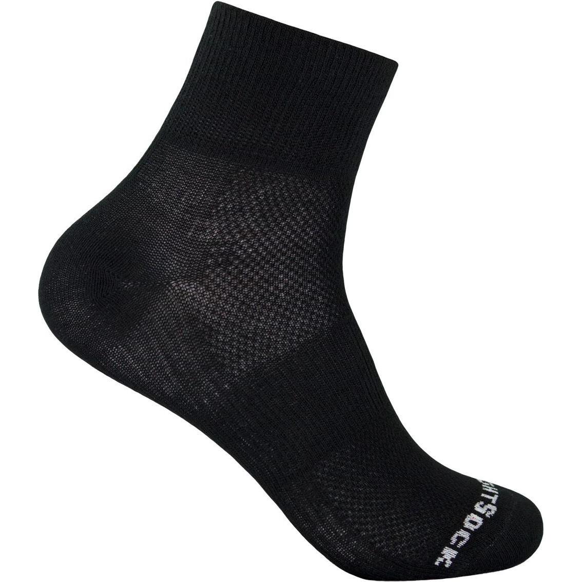 Wrightsock, Herren, Sportsocken, Coolmesh II Quarter Socke (34 - 37), Schwarz