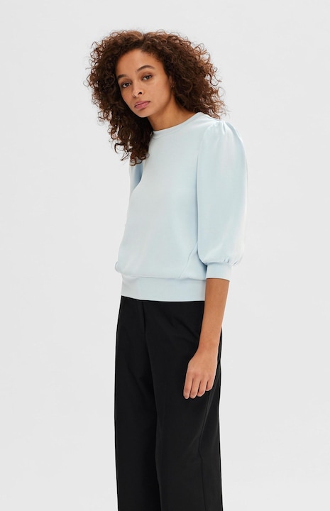 Actual product image Selected Femme Puff shoulder sweatshirt (M)