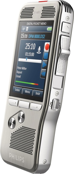 Produktbild Philips DPM8000 Pocket Memo (inkl. Software, internationaler Schiebeschalter) (4 GB)