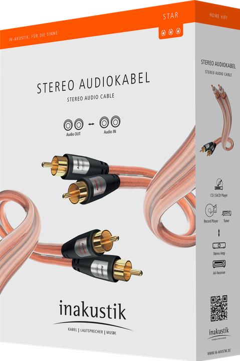 Actual product image Inakustik STAR Stereo RCA (3 m, Cinch Cables)