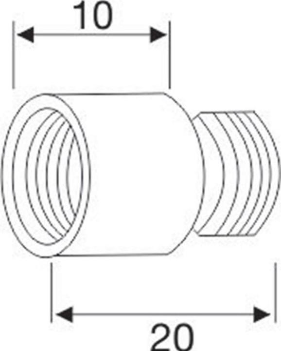 Actual product image BMB Extension for door peephole brass bright drill-Ø 14 mm length 10 mm (Mechanical)