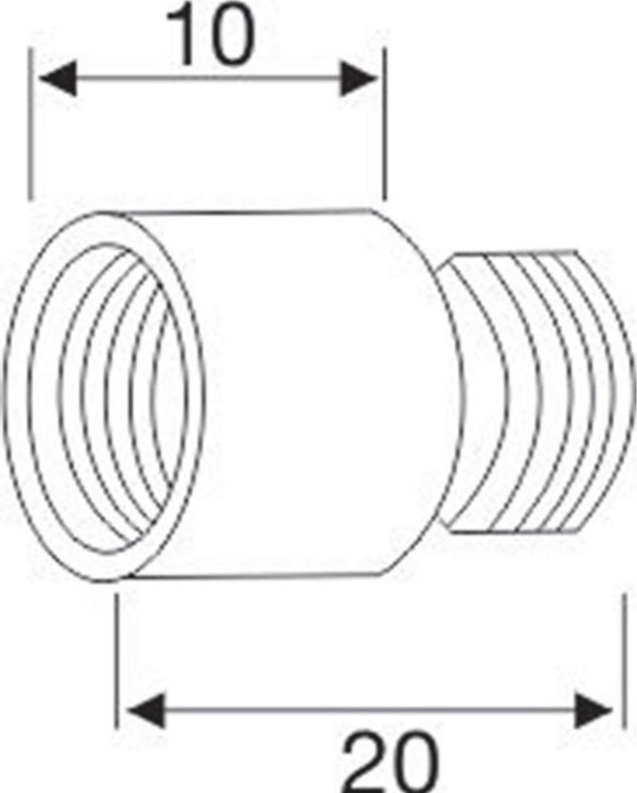Actual product image BMB Extension for door peephole brass bright drill-Ø 14 mm length 10 mm